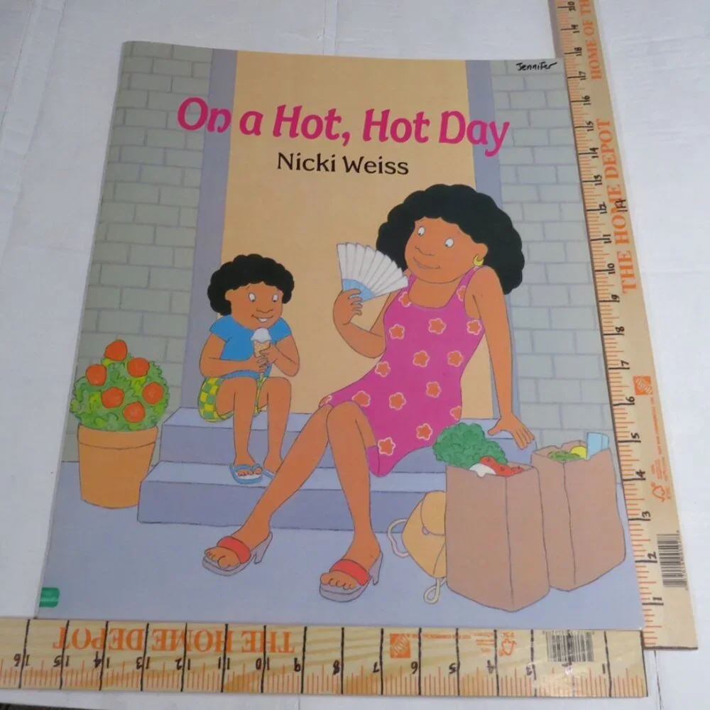 On a Hot, Hot Day BIG BOOK (almost 2 feet tall) by Nicki Weiss Classroom